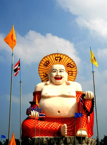 Καθισμένος Κινεζικός Βούδας Wat Pai Laem Temple Koh Samui — Φωτογραφία Αρχείου