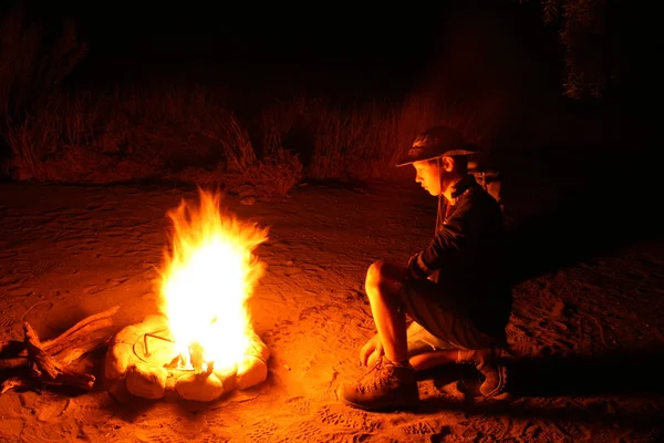 Campfire Burning Fire Flame — Stock Photo, Image