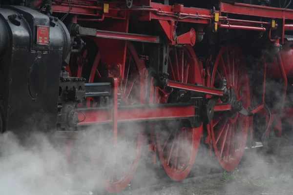 詳細蒸気機関車ホイール — ストック写真