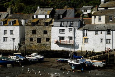... in the port of polperro clipart