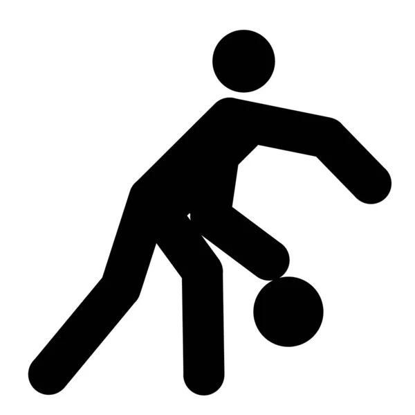 Logo Des Basketballs Schwarze Silhouette — Stockfoto