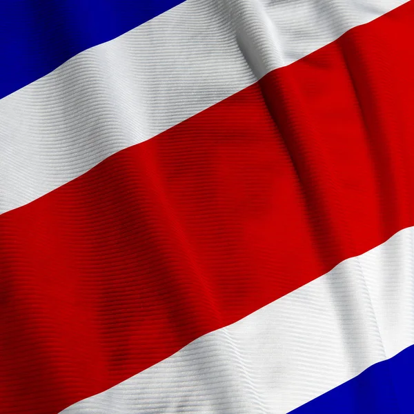 Großaufnahme Der Flagge Costa Ricas Patriotismus — Stockfoto