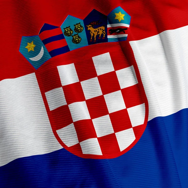 Croatian Flag Closeup Patriotism — Stock Photo, Image