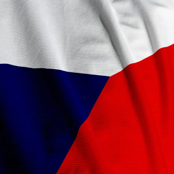 Bandiera Ceca Closeup Patriottismo Bandiera Nazionale — Foto Stock