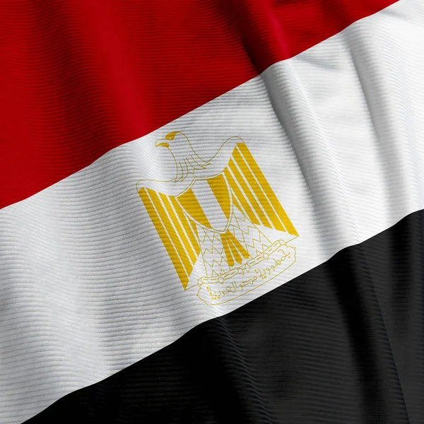 Egyiptomi Zászló Szoros Kapcsolat Hazafiság Nemzeti Zászló — Stock Fotó