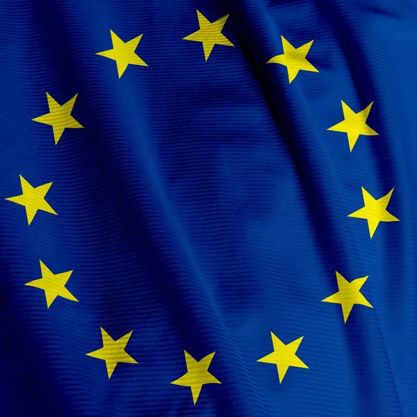 Europeisk Flagga Närbild Patriotism Och Nationell Flagga — Stockfoto