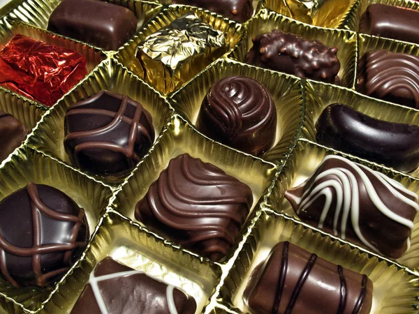 Deliciosos Productos Chocolate Marrón — Foto de Stock