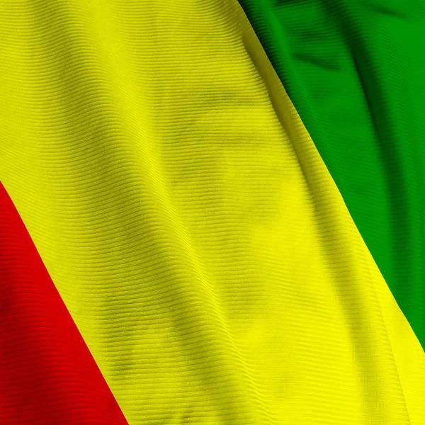 Guinejská Vlajka Detailní Záběr Vlastenectví Vlající Vlajka — Stock fotografie