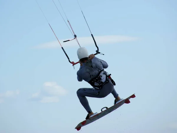 Kitsurfer Zatoce Róż — Zdjęcie stockowe