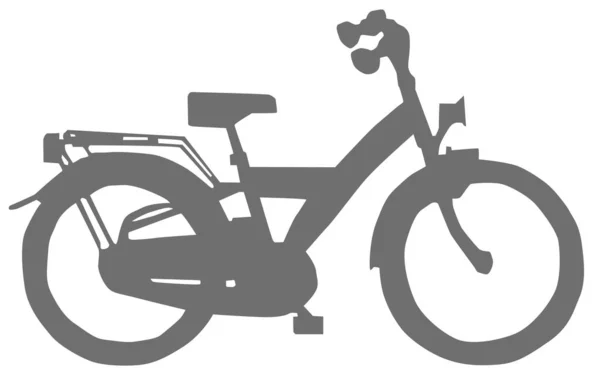 Vektor Illustration Cykel Vit Bakgrund — Stockfoto