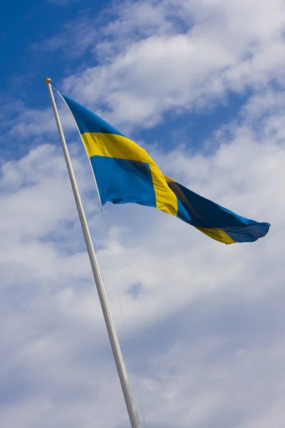 Swedish Flag Patriotism Waving Flag — Stock Photo, Image