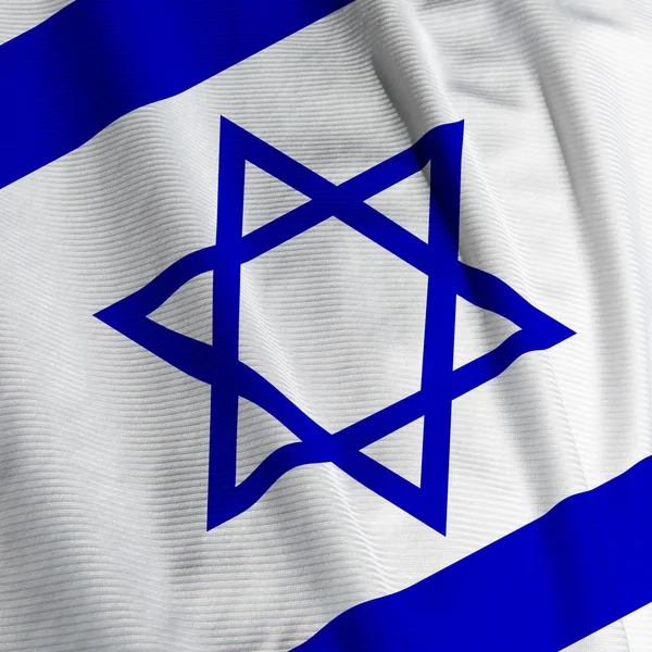 Cierre Banderas Israelíes Patriotismo Ondear Banderas —  Fotos de Stock
