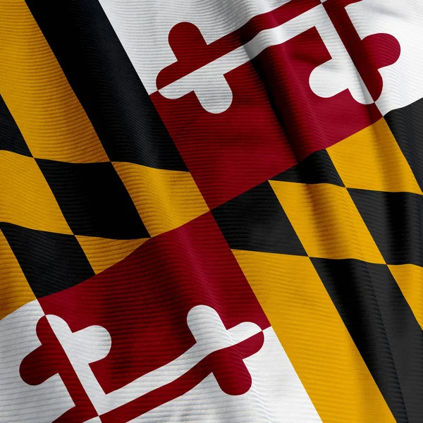 Maryland Flag Closeup Patriotism Waving Flag — Stock Photo, Image