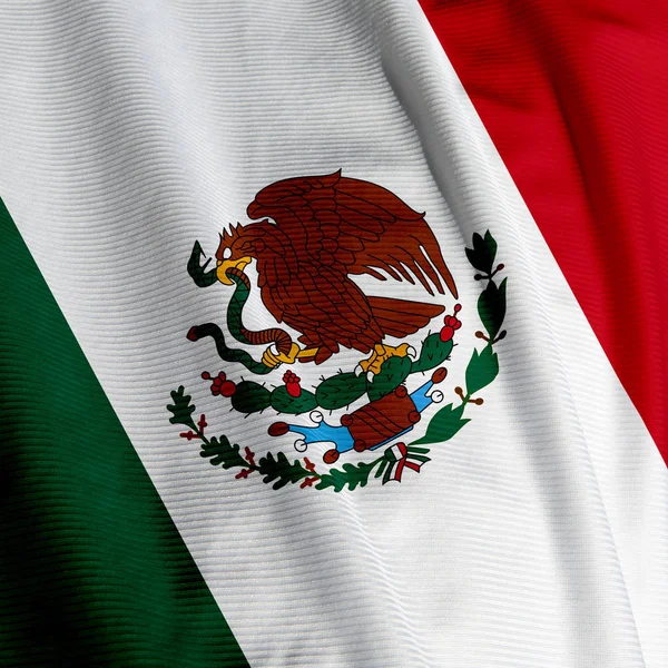 Großaufnahme Der Mexikanischen Flagge Patriotismus — Stockfoto