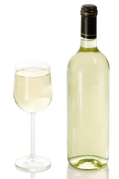 ワインボトルとグラス — ストック写真