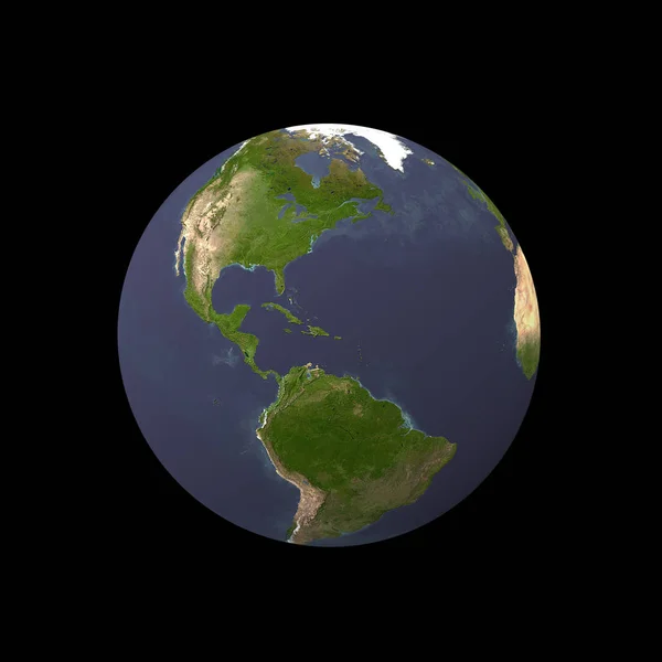 Earth Globe Black Background — Stock Photo, Image