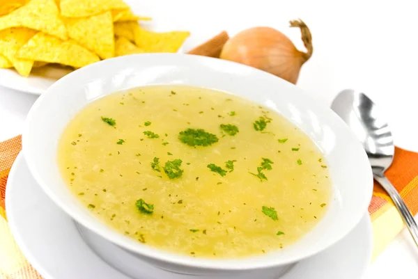 Deliciosa Sopa Frango Caseiro — Fotografia de Stock