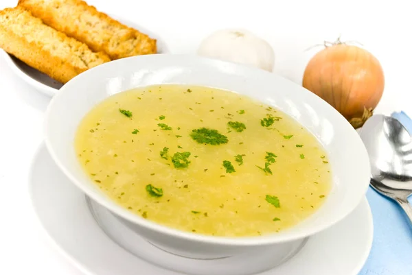 Leckere Hausgemachte Hühnersuppe — Stockfoto