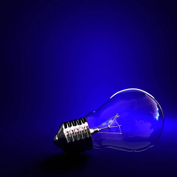 Blue Light Bulb Background — Stock Photo, Image