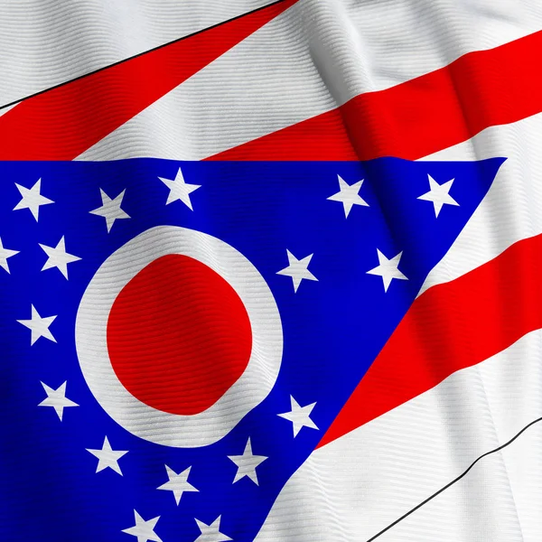 Ohio Flag Closeup Patriotismus — Stock fotografie