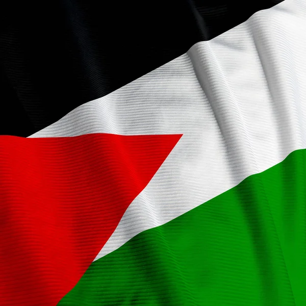 Cierre Bandera Palestina Patriotismo — Foto de Stock