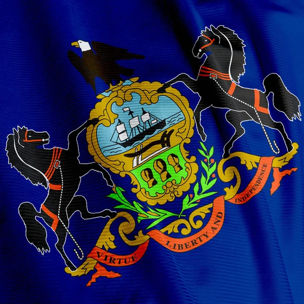 Pennsylvania Flag Closeup Patriotismus — Stock fotografie