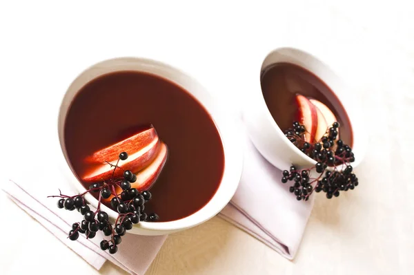 Elder Soup Apple Pieces — Stock Photo, Image