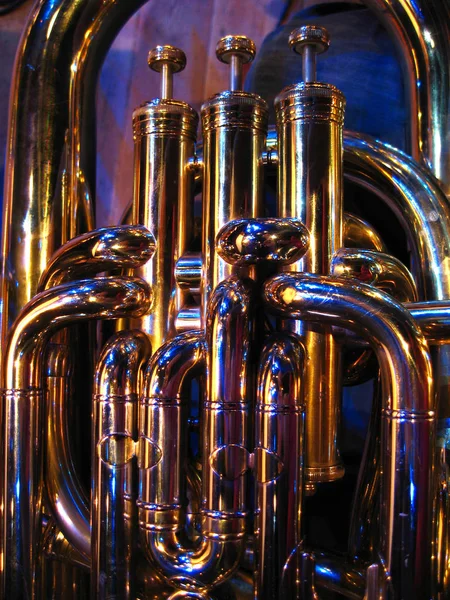 Много Золотых Труб — стоковое фото