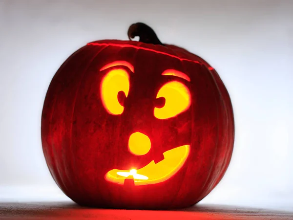 Halloween Tök Jack Lámpa Egy Fekete Háttér — Stock Fotó