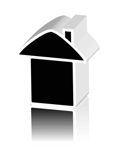 Black Logo House — Stock Photo, Image