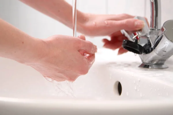 Washing Faucet Bathroom — Stock Photo, Image