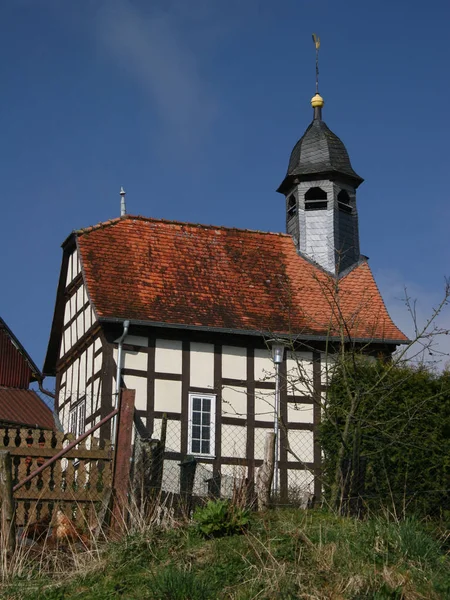 Harbshausen Edersee Deki Fachwerkkirche — Stok fotoğraf