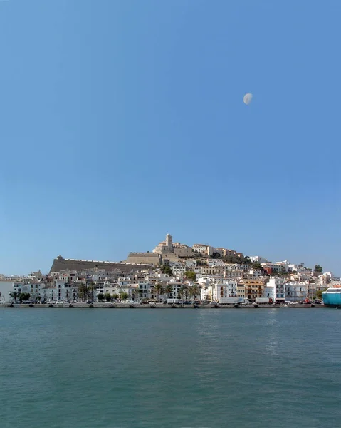 Ibiza Eivissa Marina Dalt Vila Moon — Foto Stock