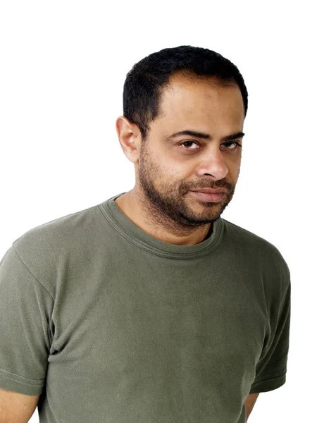 Retrato Joven Aislado Sobre Fondo Blanco — Foto de Stock