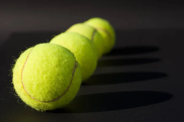 Balón Verde Tenis Partido Deportivo —  Fotos de Stock