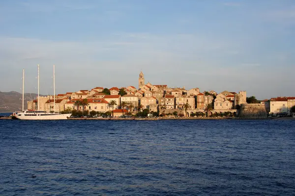Korula Jest Chorwacką Wyspą Adriatyku — Zdjęcie stockowe