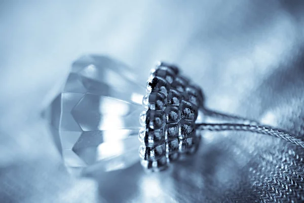Anel Diamante Fundo Preto — Fotografia de Stock