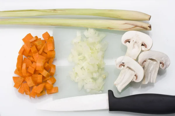 Cut Pieces Vegetables — Stock Photo, Image