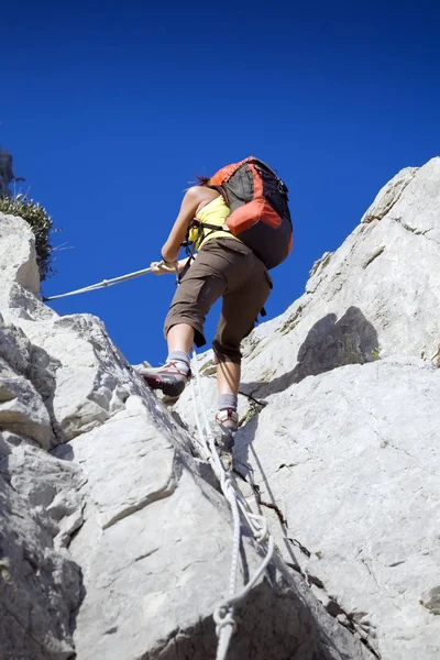 Viaje Trekking Concepto Senderismo — Foto de Stock