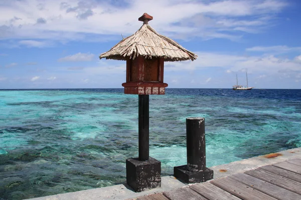 Paraíso Vacaciones Maldivas Isla — Foto de Stock