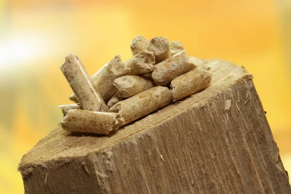 Heizen Mit Holzpellets — Stockfoto