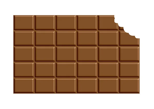 Half Opgegeten Chocolade Schoolbord — Stockfoto