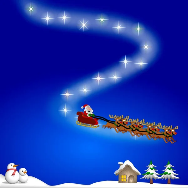 Papai Noel Está Chegando — Fotografia de Stock