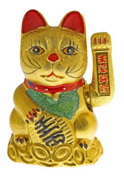 golden waving cat from china clipart