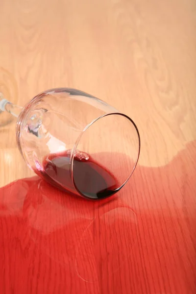 Glass Wine Wooden Floor — Stock Photo, Image
