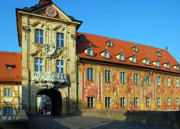 Most Radnice Bambergu Bavorsko — Stock fotografie