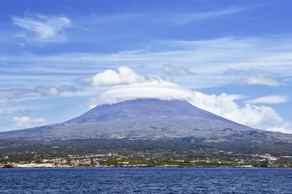 Vista Volcán Pico Desde Mar — Foto de Stock