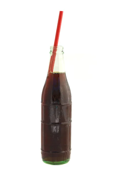 Copo Suco Refrigerante Com Uma Palha — Fotografia de Stock