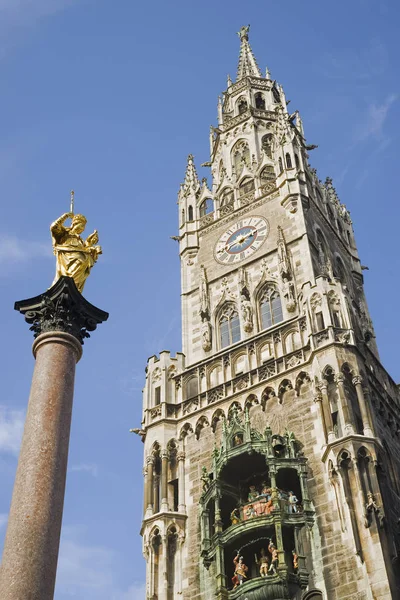 Maria Före München Stadshus — Stockfoto