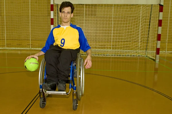Behindertensport Rollstuhl Handball — Stockfoto
